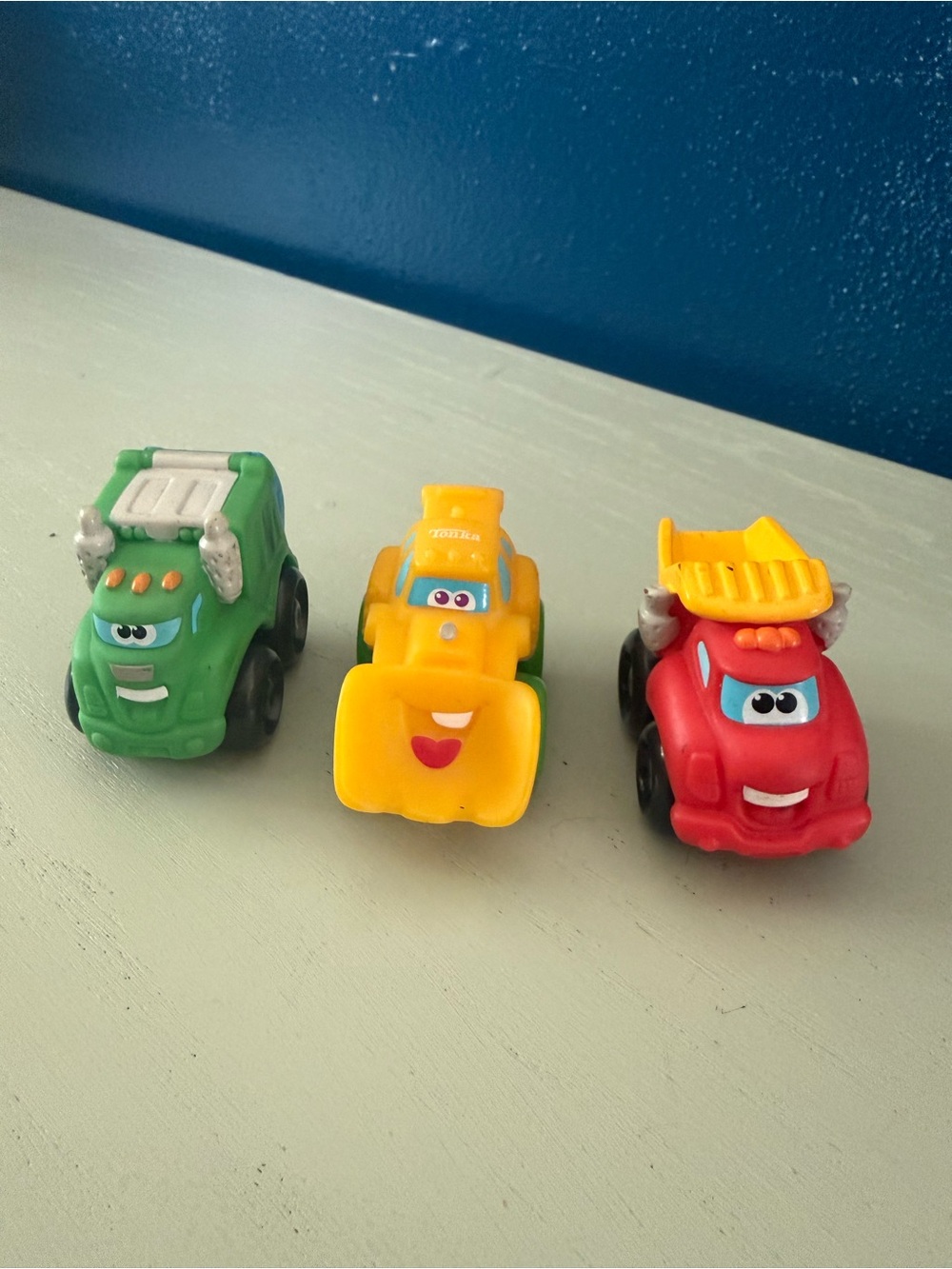 Lot of 3 Hasbro Tonka 2008 Toy Dump Trucks Vehicles Chuck & Friends Rowdy